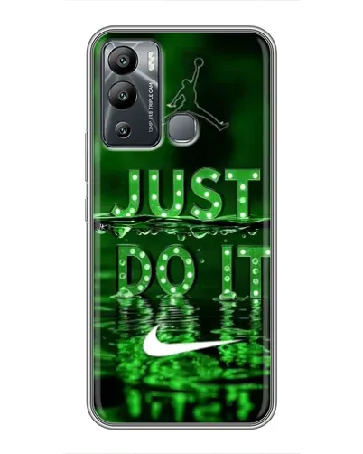Чехол для Infinix Hot 12 Play с картинкой «Зеленый неоновый Nike»