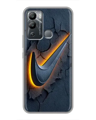 Чехол для Infinix Hot 12 Play с картинкой «Объемный логотип Найк»
