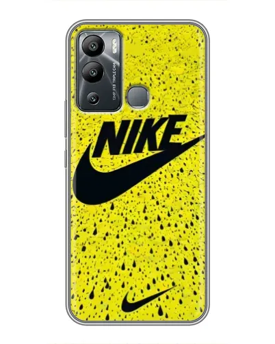 Чехол для Infinix Hot 12 Play с картинкой «Желтый текстурный Nike»
