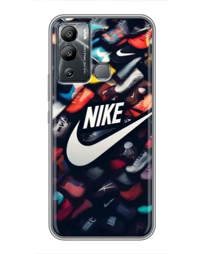 Чехол для Infinix Hot 12 Play с картинкой «Коллекция кроссовок Nike»