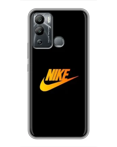 Чехол для Infinix Hot 12 Play с картинкой «Золотой логотип Nike»