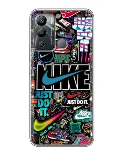 Чехол для Infinix Hot 12 Play с картинкой «Яркий коллаж Nike»