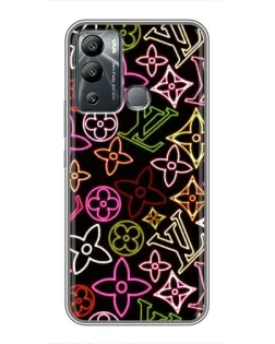 Чехол для Infinix Hot 12 Play с картинкой «Неоновый микс Nike»