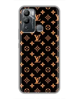 Чехол для Infinix Hot 12 Play с картинкой «Золотая монограмма LV»