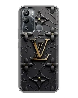 Чехол для Infinix Hot 12 Play с картинкой «Кожаная текстура LV»