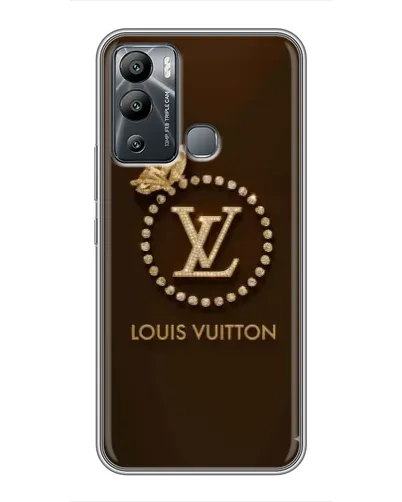 Чехол для Infinix Hot 12 Play с картинкой «LV — золотая печать»