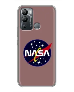 Чехол для Infinix Hot 12 Play с картинкой «NASA — ретро космос»