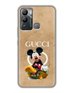 Чехол для Infinix Hot 12 Play с картинкой «Микки Маус Gucci — крафт»