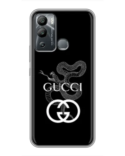 Чехол для Infinix Hot 12 Play с картинкой «Gucci — серебряная змея»