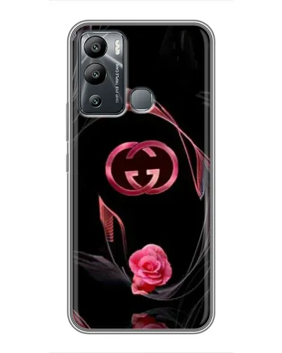 Чехол для Infinix Hot 12 Play с картинкой «Gucci — неоновая роза»