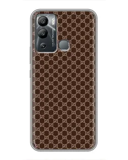 Чохол для Infinix Hot 12 Play з картинкою «Gucci — шоколадна сітка»