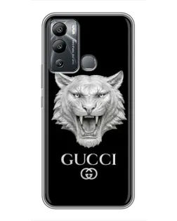 Чохол для Infinix Hot 12 Play з картинкою «Gucci — срібний лев»