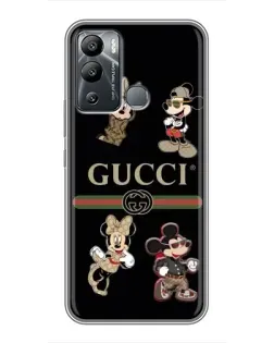 Чохол для Infinix Hot 12 Play з картинкою «Gucci — герої Disney та монограма»