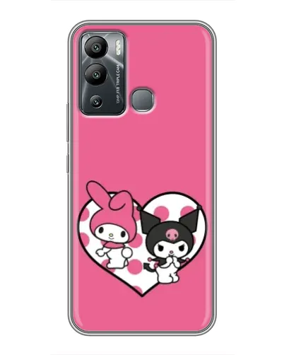 Чехол для Infinix Hot 12 Play с картинкой «Kuromi и My Melody»