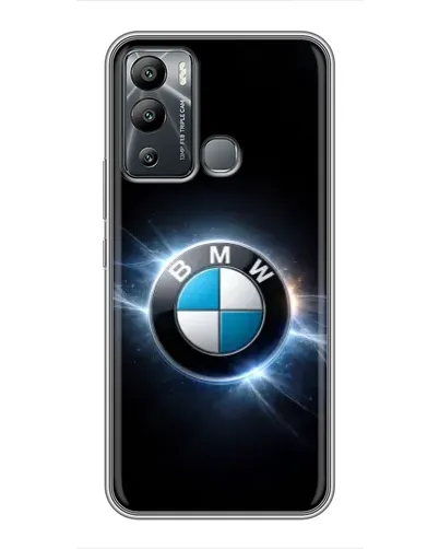 Чехол для Infinix Hot 12 Play с картинкой «BMW — неоновое сияние»