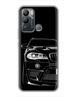 Чехол для Infinix Hot 12 Play с картинкой «Темный силуэт BMW»