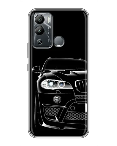 Чехол для Infinix Hot 12 Play с картинкой «Темный силуэт BMW»