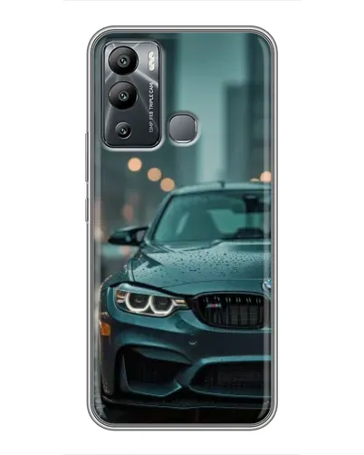 Чехол для Infinix Hot 12 Play с картинкой «BMW в огнях города»