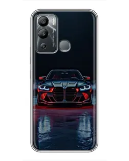 Чехол для Infinix Hot 12 Play с картинкой «BMW на мокрой дороге»