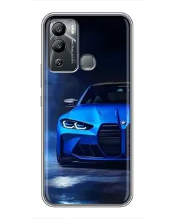 Чехол для Infinix Hot 12 Play с картинкой «Голубая BMW M4»