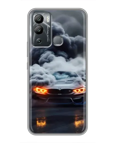 Чехол для Infinix Hot 12 Play с картинкой «BMW в дыму»