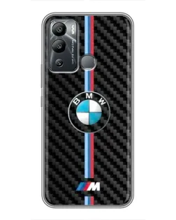 Чехол для Infinix Hot 12 Play с картинкой «Эмблема BMW и карбон»