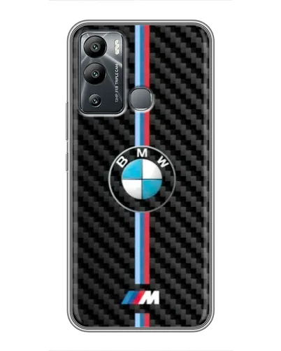 Чехол для Infinix Hot 12 Play с картинкой «Эмблема BMW и карбон»