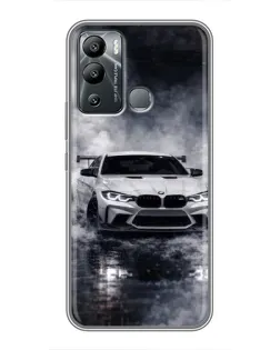Чехол для Infinix Hot 12 Play с картинкой «BMW сквозь туман»