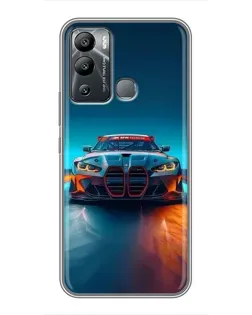 Чохол для Infinix Hot 12 Play з картинкою «BMW — вогні неону»