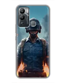 Чехол для Infinix Hot 12 Play с картинкой «PUBG — реалистичный герой»