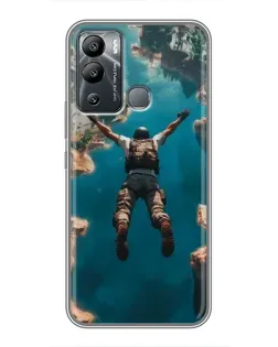 Чехол для Infinix Hot 12 Play с картинкой «PUBG — свободное падение»