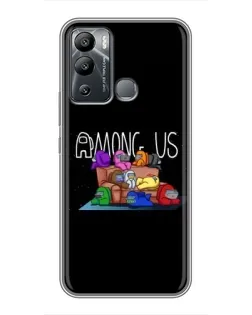 Чехол для Infinix Hot 12 Play с картинкой «Логотип Among Us»