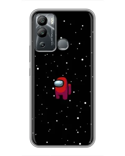 Чехол для Infinix Hot 12 Play с картинкой «Красный Among Us»