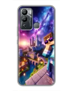 Чехол для Infinix Hot 12 Play с картинкой «Стив и космос»