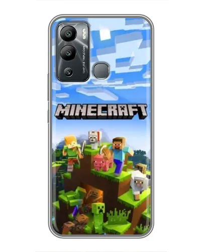 Чехол для Infinix Hot 12 Play с картинкой «Minecraft классический мир» Чехол для Infinix Hot 12 Play с картинкой «Minecraft классический мир»