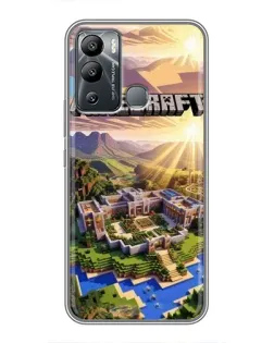 Чехол для Infinix Hot 12 Play с картинкой «Minecraft панорама»