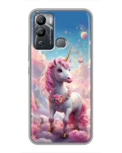 Чехол для Infinix Hot 12 Play с картинкой «Единорог среди облаков»