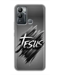 Чехол для Infinix Hot 12 Play с картинкой «Надпись Jesus Graffiti»
