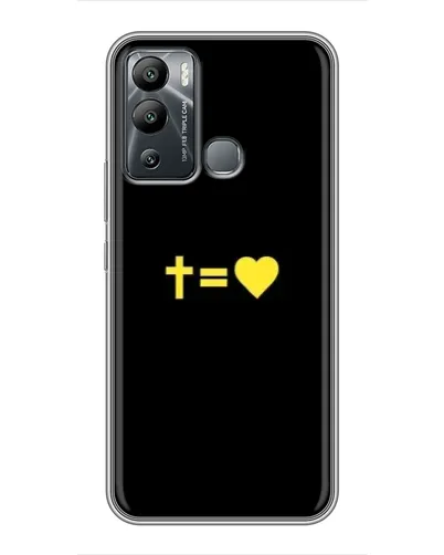 Чехол для Infinix Hot 12 Play с картинкой «Сердце и Крест»