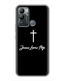 Чехол для Infinix Hot 12 Play с картинкой «Иисус любит тебя»