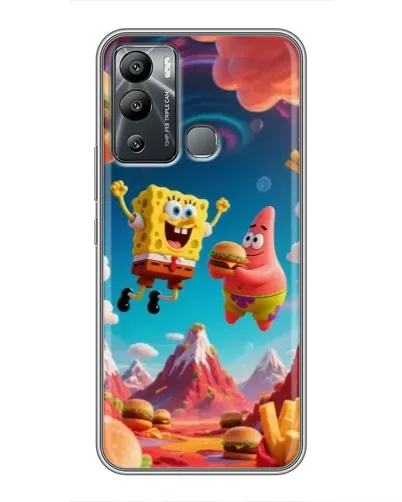 Чехол для Infinix Hot 12 Play с картинкой «Космический фастфуд»
