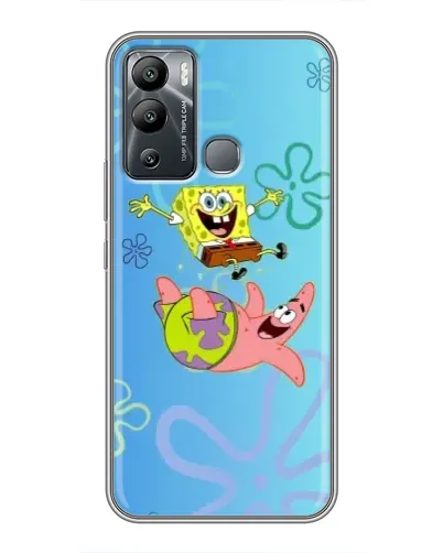 Чехол для Infinix Hot 12 Play с картинкой «Спанч Боб и Патрик»