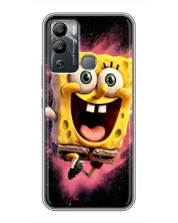 Чехол для Infinix Hot 12 Play с картинкой «Взрывной Спанч Боб»