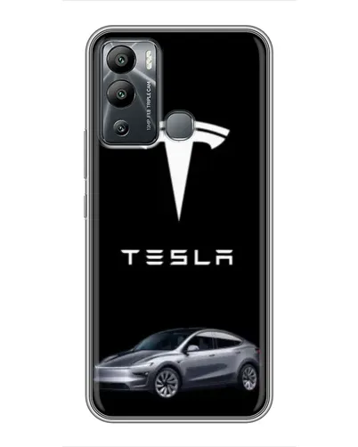 Чехол для Infinix Hot 12 Play с картинкой «Tesla Model Y»
