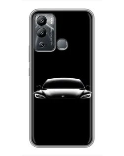 Чехол для Infinix Hot 12 Play с картинкой «Фары Tesla Night»