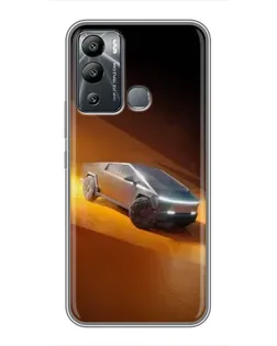 Чехол для Infinix Hot 12 Play с картинкой «Cybertruck в пустыне»