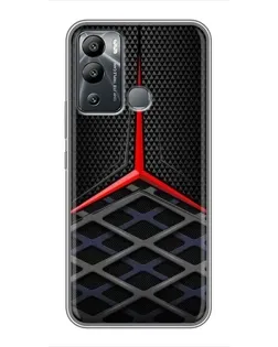Чехол для Infinix Hot 12 Play с картинкой «Mercedes Carbon Grid»