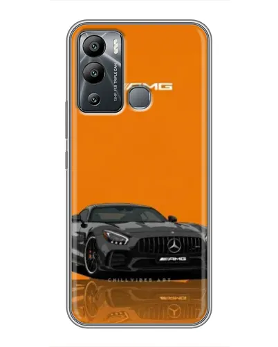 Чехол для Infinix Hot 12 Play с картинкой «Оранжевый Mercedes AMG»