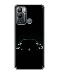 Чохол для Infinix Hot 12 Play з картинкою «Mercedes — силует авто»