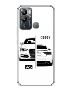 Чехол для Infinix Hot 12 Play с картинкой «Audi — контрастный дизайн»